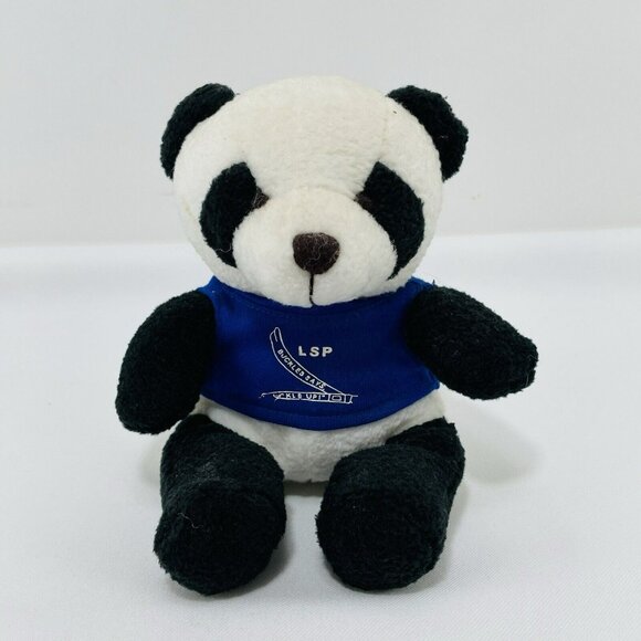 Vintage Logo Bear Lsp Panda Plush Toy Buckle Up Driving Safety Driver Warning - Picture 1 of 10